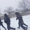 «Тигр» не смог выбраться из Василькова (ВИДЕО)