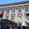 В интернете появилось видео митинга под посольством РФ в Киеве (ВИДЕО)