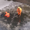 Женщина упала с моста в ледяную воду (ВИДЕО)
