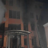 В Киеве вечером горел центральный офис Компартии (ФОТО)