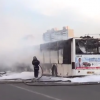 Пассажирский автобус на Троещине сгорел из-за короткого замыкания — МВД