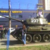Пророссийские активисты в Луганске угнали Т-34, который стоял на постаменте в районе «Острой могилы» (ФОТО)