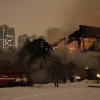 Пожарные до сих пор не могут потушить пожар в научной библиотеке в Москве (ФОТО+ВИДЕО)