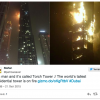 В Дубае огонь охватил самое высокое здание в мире (ВИДЕО)