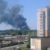 В Броварах горит склад пенопласта, столб дыма виден из Киева (ФОТО+ВИДЕО)